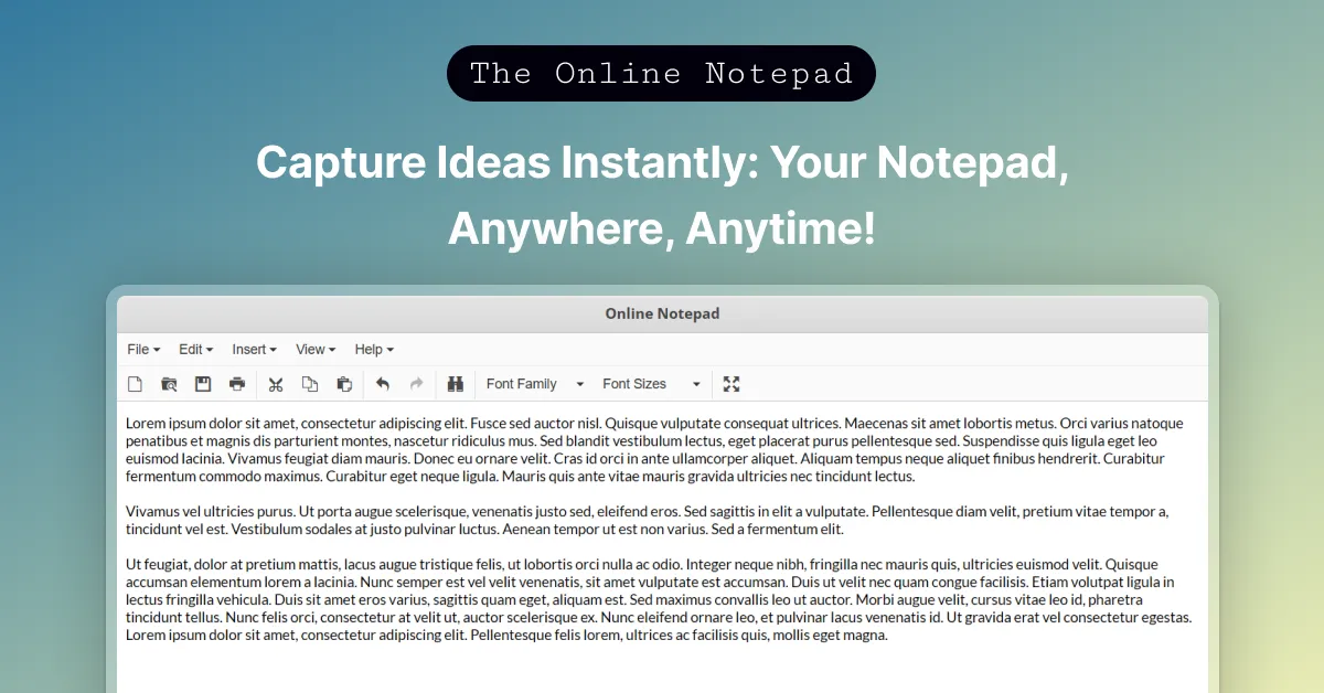 Online Notepad